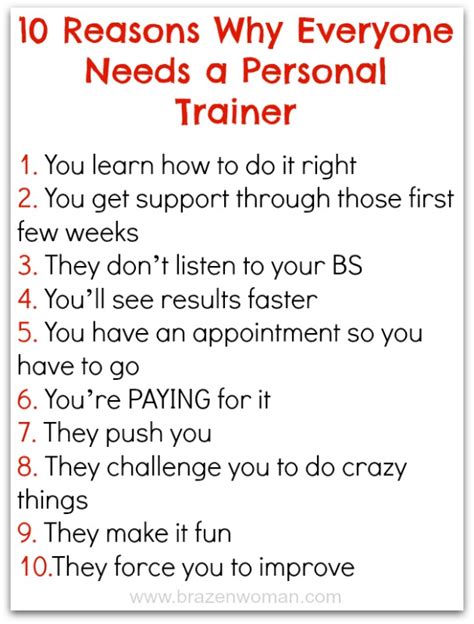 10 Reasons Why Everyone Needs A Personal Trainer Brazenwoman