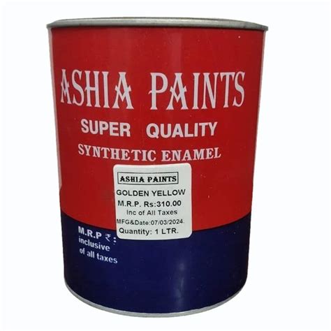 Ashia Paints Golden Yellow Synthetic Enamel At Rs Piece Synthetic