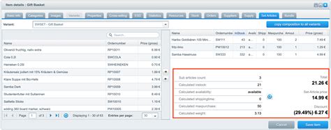 Properties And Attributes Of The Product Set Item Pickware Shopware 5