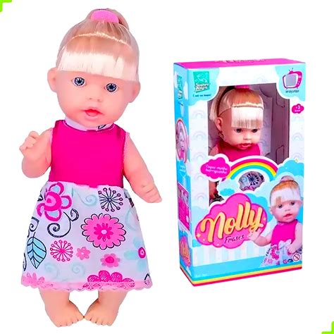 Boneca Nolly Incrível Bebê Fala 60 Frases 31 cm SuperToys Tem Tem