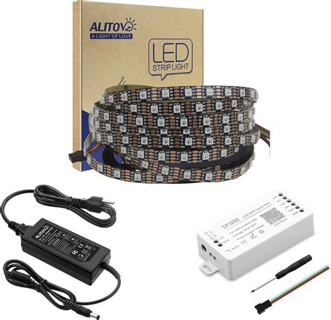 ALITOVE Tira De Luz LED RGB Direccionable De 16 4 Pies 300 LEDs WS2815