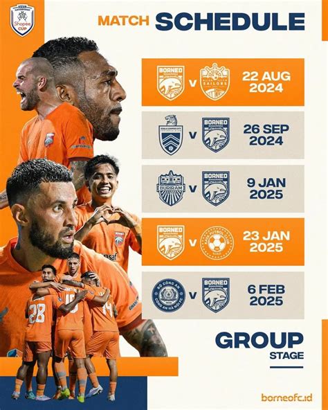 Jadwal Lengkap Pertandingan Borneo FC Di ASEAN Club Championship Shopee