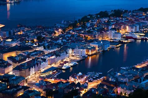 Bergen At Night Stock Image Image Of Destination Beautiful 29697305