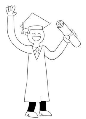 Hombre Graduado Con Diploma 4622612 Vector En Vecteezy