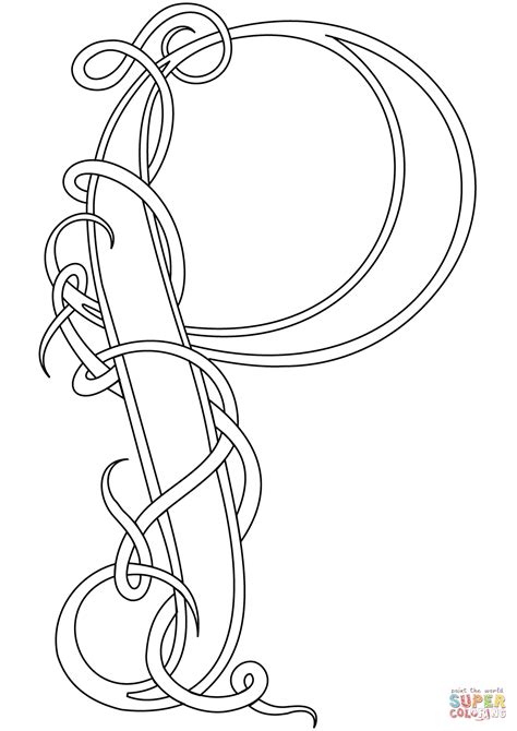 Celtic Alphabet Coloring Pages At Free Printable