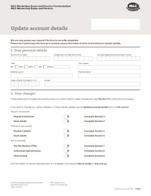 Fillable Online Mlc Masterkey Super And Pension Fundamentals Fax Email