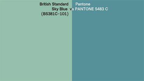 British Standard Sky Blue Bs C Vs Pantone C Side By Side