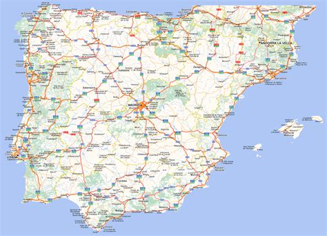 Mapa de Carreteras de España y Portugal - Tamaño completo | Gifex