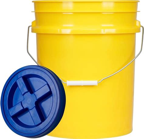 Gallon Food Grade Plastic Bucket With Air Tight Screw On Lid Made In