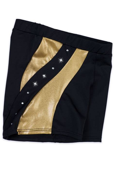 Rhinestone Metallic Inset Gymnastic Short Balera Gymnastics Shorts