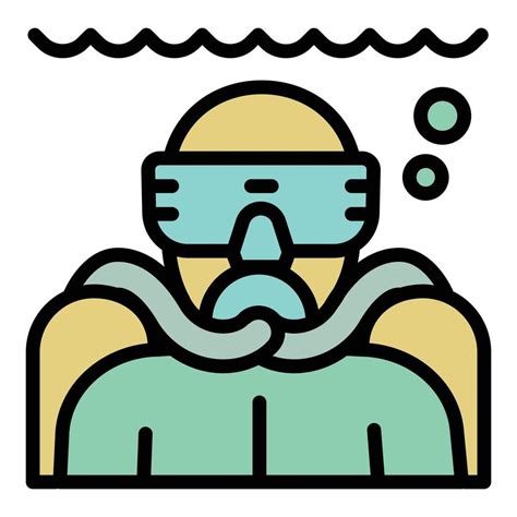 Man Make Snorkeling Icon Outline Style Vector Art At Vecteezy