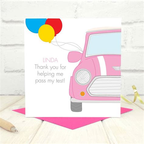 Personalised Driving Lessons Card By Chi Chi Moi Notonthehighstreet