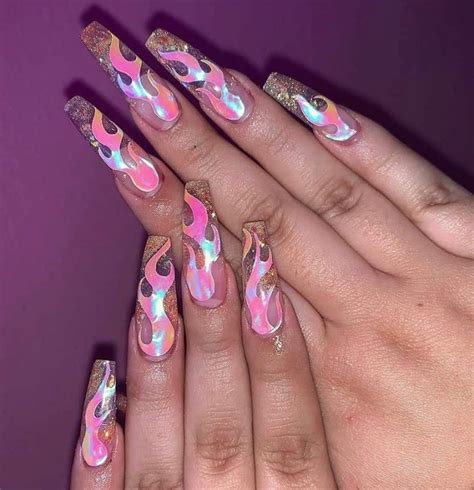 Acrylics Flames And Long Nails Image 8782908 On