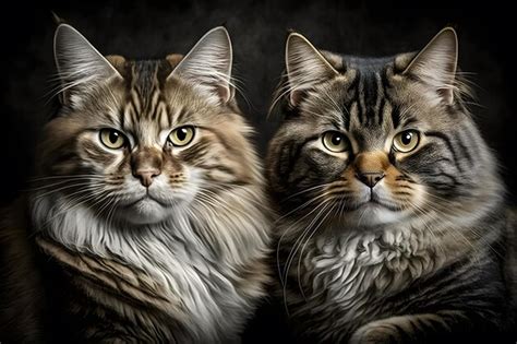 Premium Photo A Painting Of Two Cats With The Title Tabby