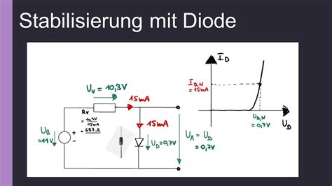 Spannungsstabilisierung Teil Mit Normalen Dioden Youtube