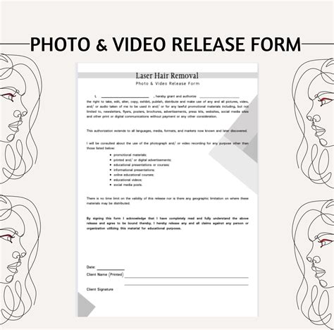 Laser Hair Removal Consent Form Pdf Consent For Laser Hair Etsy Australia