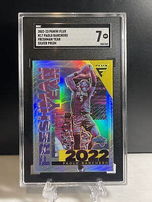 Panini Flux Paolo Banchero No Freshman Year Silver Prizm Sgc