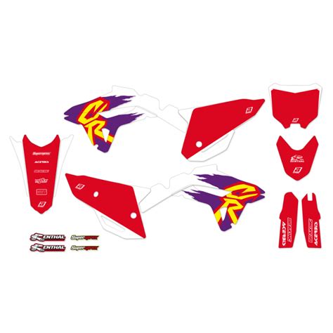 KIT ADESIVI COPERTINA SELLA BLACKBIRD RETRO HONDA CRF 450 R 2021 2024