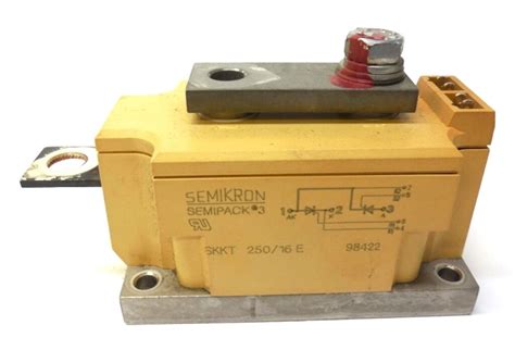 SINDOPOWER SEMIKRON THYRISTON DIODE MODULE SKKT 250 16E SEMIPACK 3