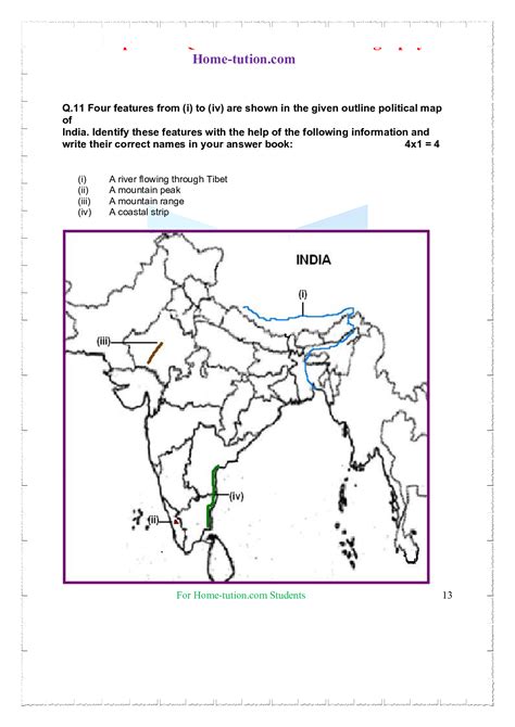 Questions For Class Geography Chapter Drainage