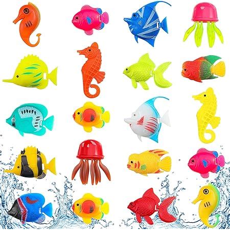 20 Pieces Artificial Moving Fishes Plastic Floating Fishes Lifelike