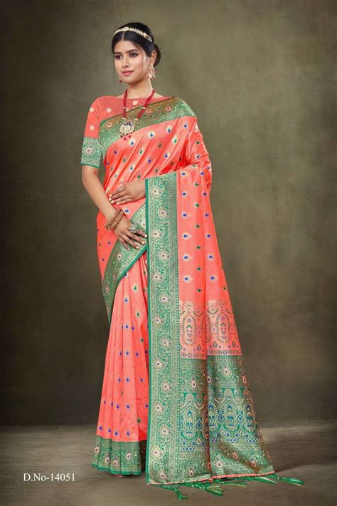 Bunawat Floral Silk Traditional Silk Festival Wedding Saree Collection