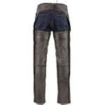 Midnight Black Gay Leather Motorcycle Chaps