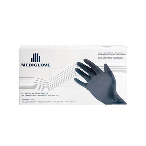 Guantes Nitrilo Negro Reforzado Mediglove La Casa Del Guante