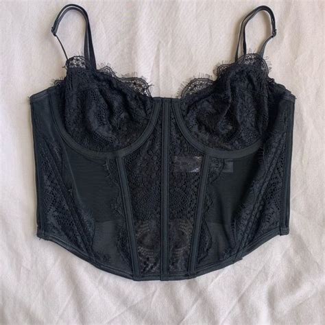 Black Glassons Corset Never Worn Size In Black Corset Top