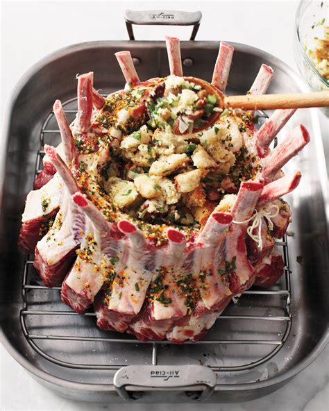 Crown Roast Of Pork With Chestnut Rye Stuffing Recipe Crown Pork