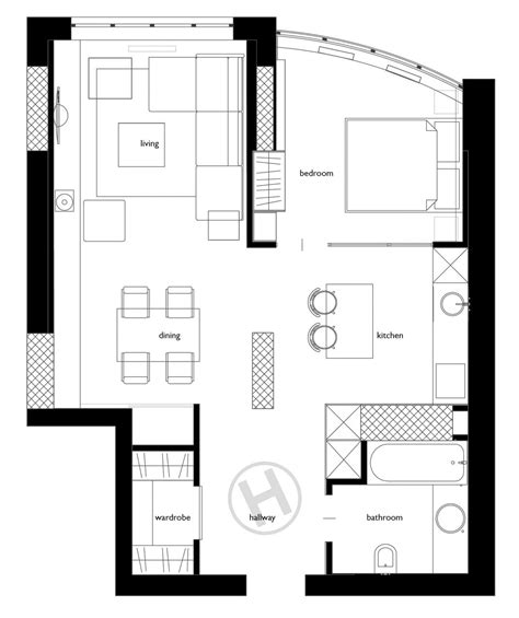 six room apartment floor plan | Interior Design Ideas