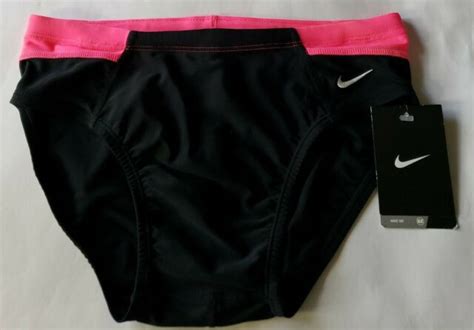 Nike Color Block Black And Pink Victory Swim Trunk Racing Briefs Size 30