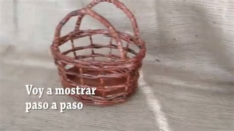 C Mo Hacer Una Canasta Con Papel Peri Dico Reciclaje Diy Basket