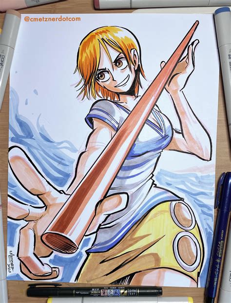 Here’s my drawing of Nami! : r/OnePiece