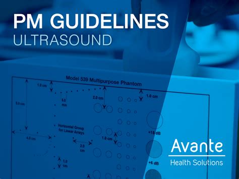 Introducing Avantes Ultrasound Preventive Maintenance Guide