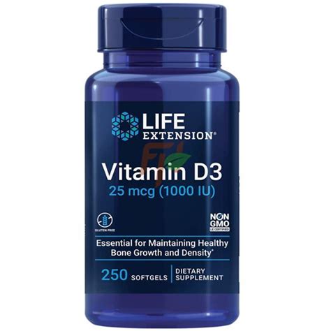 Life Extension VITAMIN D3 (1000 МЕ × 250 капсул) - Купить витамин Д3 в ...