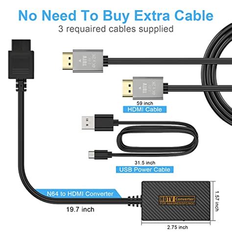 Snapklik RuntoGOL N64 Gamecube To HDMI Adapter Converter Cable