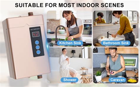 W Tankless Water Heater Electric V Electric Water Heater With Digital Display Instant Hot