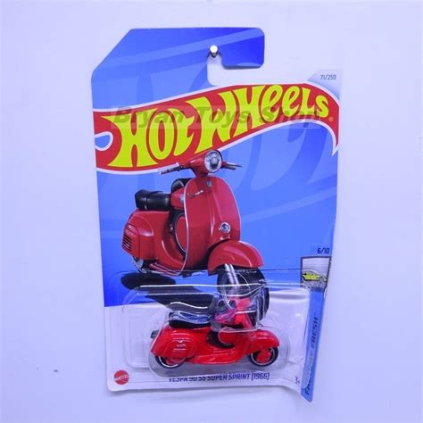 MERAH Hot Wheels Card Perkak Vespa SS Super Sprint Red Shopee Malaysia