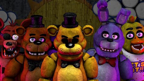 The Fnaf 1 Gang Render Rfivenightsatfreddys