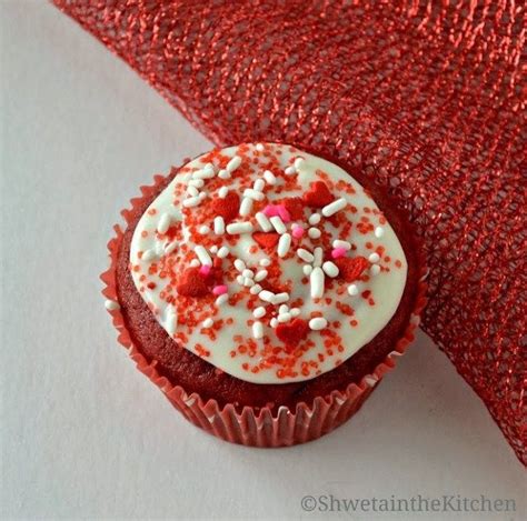 Eggless Red Velvet Cupcakes Recipe Red Velvet Cupcakes Red Velvet Red Food