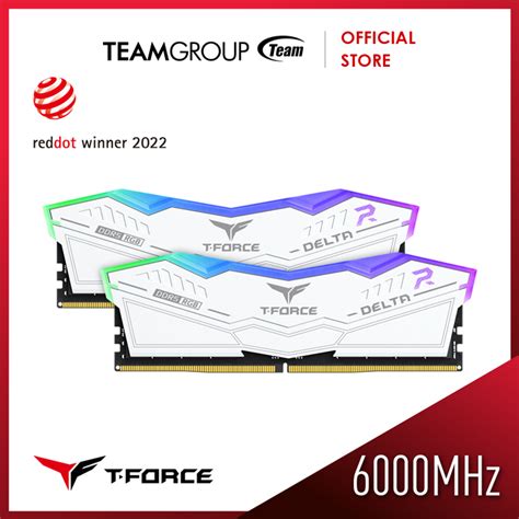 Jual Teamgroup Memory Delta Tforce RGB 2x16GB PC 6000Mhz DDR5 White