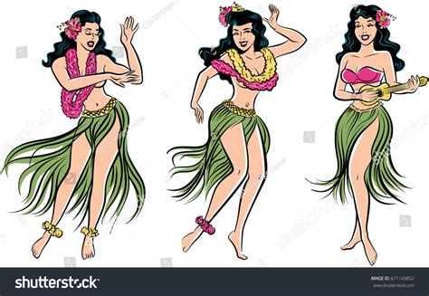 Clipart Of Hawaiian Dancers