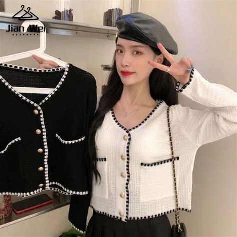 Jual Cardigan Rajutan Korean Atasan V Neck Wanita Gaya Baru Cardigan