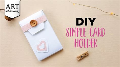 Diy Simple Card Holder Paper Crafts Ideas Card Organizer Ideas Youtube