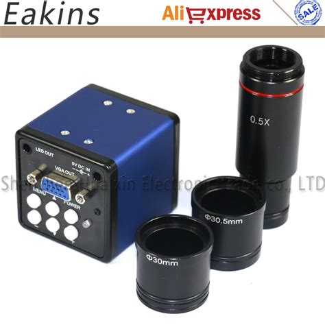 2.0MP VGA Digital Electronic Video Microscope Camera + CCD 0.5X Stereo ...