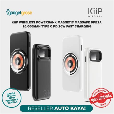 Jual KiiP Wireless Powerbank Magnetic Magsafe DPB2A 10000 MAh Type C