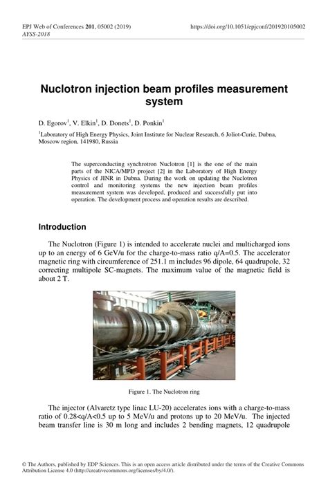 PDF Nuclotron Injection Beam Profiles Measurement System