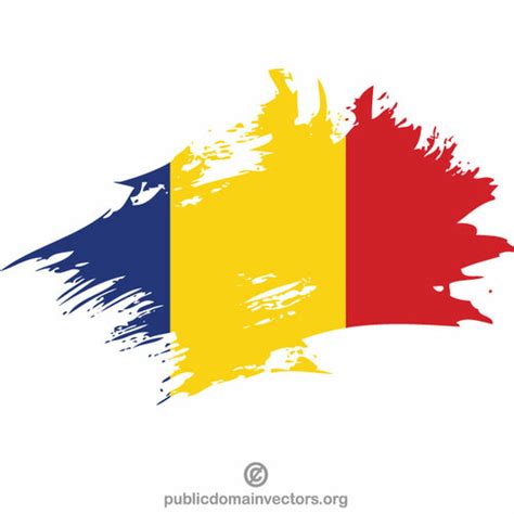 Romanian flag brush stroke | Public domain vectors