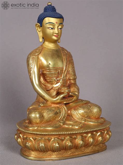 8 Amitabha Buddha Copper Statue From Nepal Exotic India Art